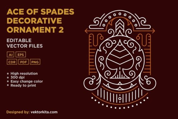 Ace of Spades Decorative Ornament 2
