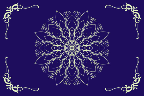 Art Mandala Yellow Flower Decorative: A Versatile Design for Creative Projects