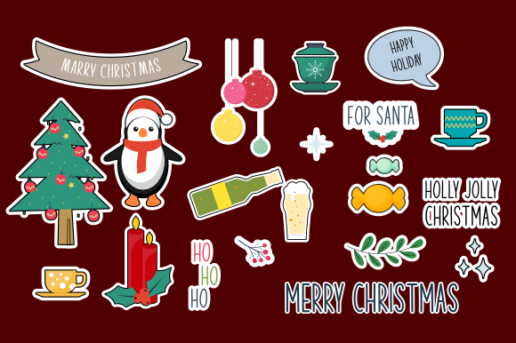Christmas Stickers Decorative Element: A Versatile Addition to Holiday Celebrations