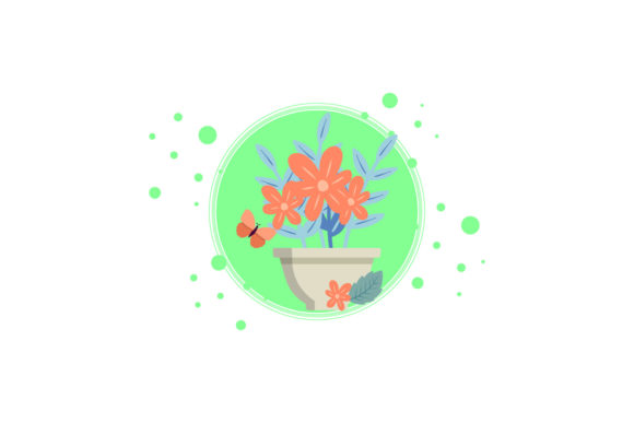 Decorative Flower Pot Bubble Design for Creative Projects