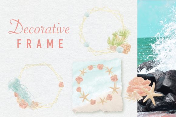 Decorative Frame Ocean and Seashells: Strategic Design Elements for Creative Professionals