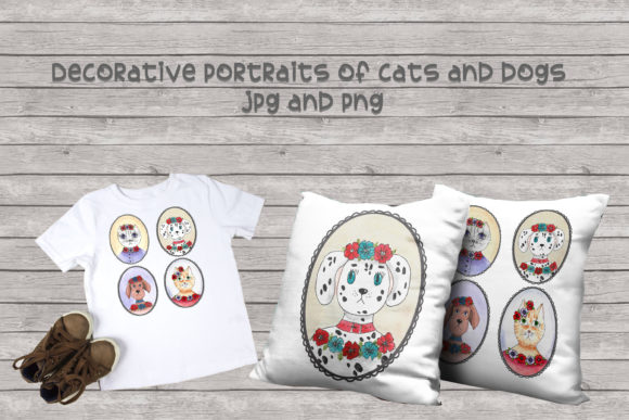 Decorative Portraits of Dogs and Cats
