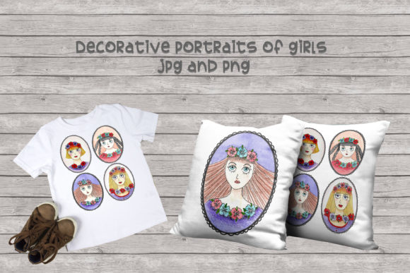 Decorative Portraits of Girls