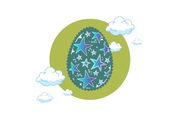 Easter Egg Scalloped Edge Decorative