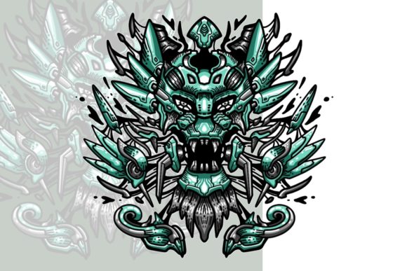 Explode Monster Head Graphic Decorative: A Unique Artistic Expression for Various Uses