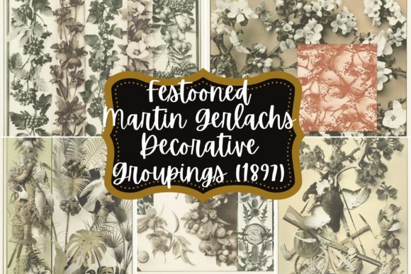 Festooned Martin Gerlachs Decorative Groupings 1897