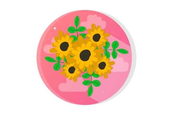 Flat Illustration - Decorative Floral: A Versatile Design Asset for Modern Creatives