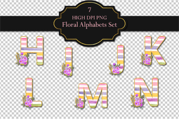 Floral Decorative Alphabet Set: A Versatile Design Resource for Creative Projects
