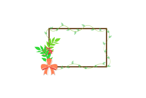 Frame Flower Decorative Template