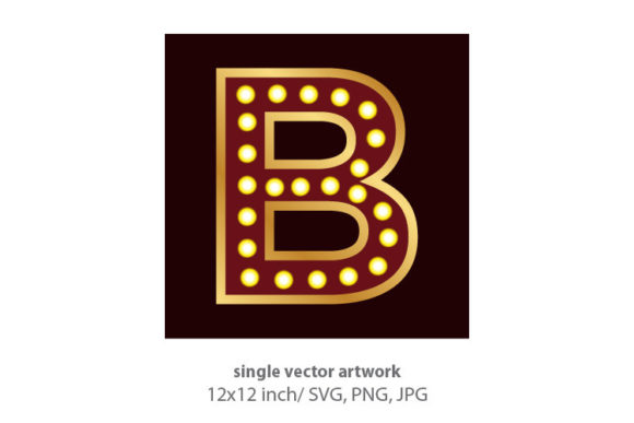 Lights Bulbs Inside Decorative Letter B: A Versatile Design Element for Creative Projects