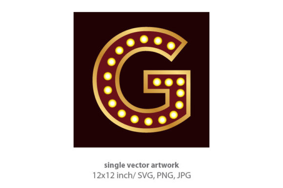 Lights Bulbs Inside Decorative Letter G: A Versatile Design Element for Creative Projects