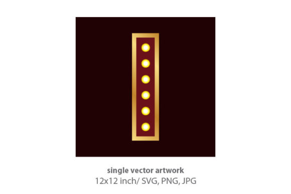 Lights Bulbs Inside Decorative Letter I