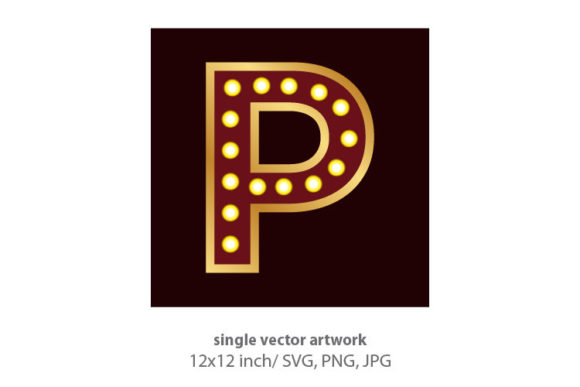 Lights Bulbs Inside Decorative Letter P