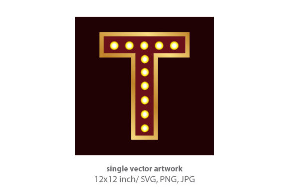 Lights Bulbs Inside Decorative Letter T
