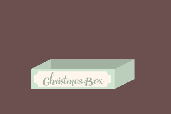 Merry Christmas Gift Box Decorative Art