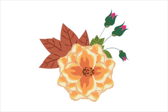 Orange Floral Flower Decorative Vector: A Versatile Design Asset for Creative Projects