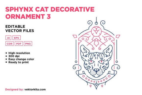 Sphynx Cat Decorative Ornament 3: A Unique Blend of Art and Animal Inspiration